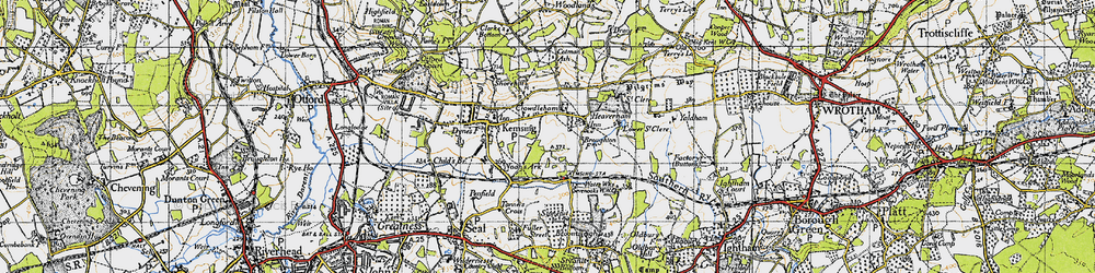 Old map of Crowdleham in 1946