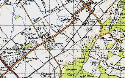 Old map of Crowell in 1947
