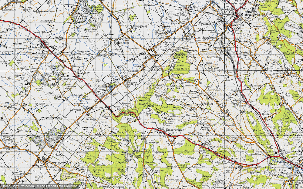 Old Map of Crowell Hill, 1947 in 1947