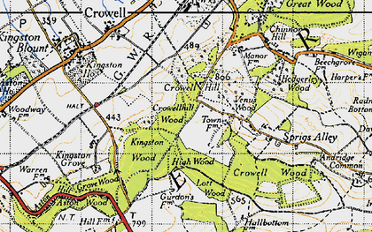 Old map of Crowell Hill in 1947