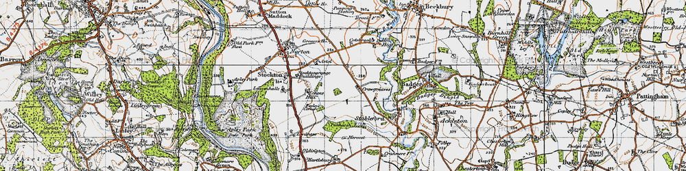Old map of Crowgreaves in 1946