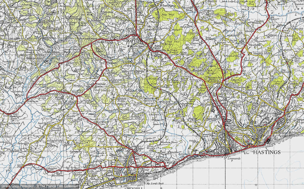 Old Map of Crowhurst, 1940 in 1940