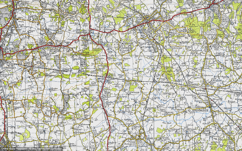 Old Map of Crowhurst Lane End, 1946 in 1946