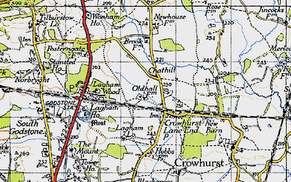 Old map of Crowhurst Lane End in 1946