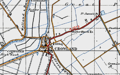 Old map of Crowland in 1946