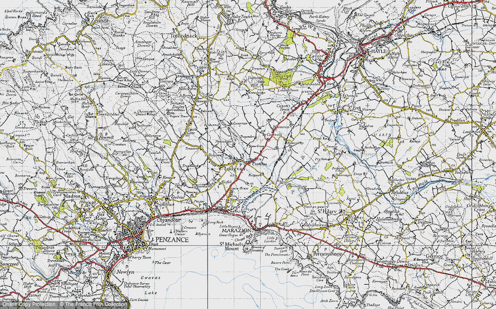 Old Map of Crowlas, 1946 in 1946
