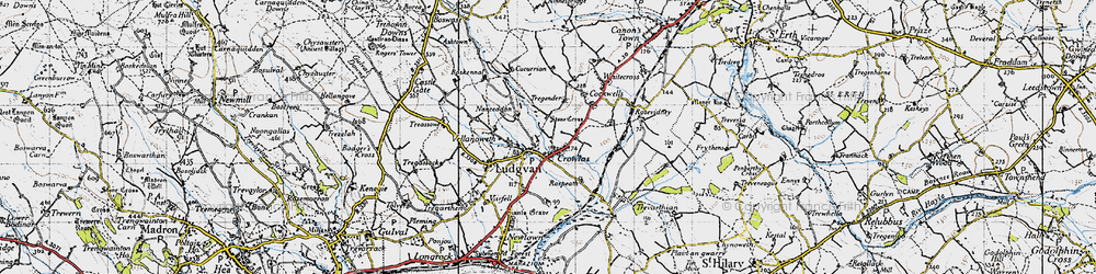 Old map of Crowlas in 1946