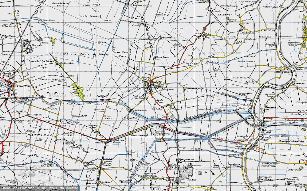 Old Map of Crowle, 1947 in 1947