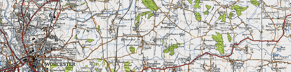 Old map of Crowle in 1947