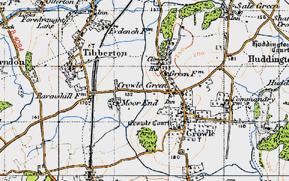 Old map of Crowle Green in 1947