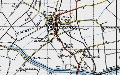 Old map of Crowle Park in 1947