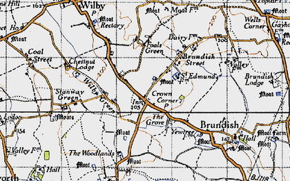 Old map of Crown Corner in 1946