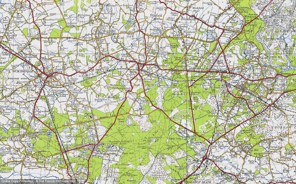 Old Map of Crown Wood, 1940 in 1940