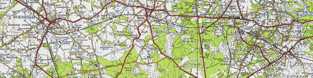 Old map of Crown Wood in 1940