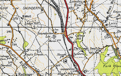 Old map of Crownfield in 1947