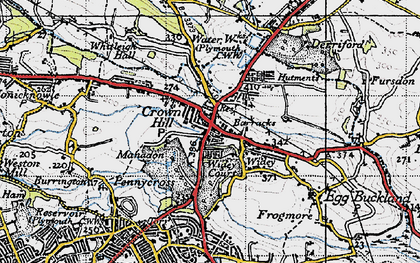Old map of Crownhill in 1946