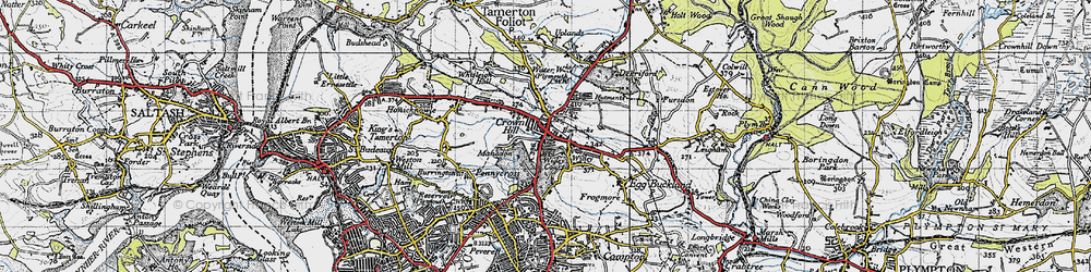 Old map of Crownhill in 1946
