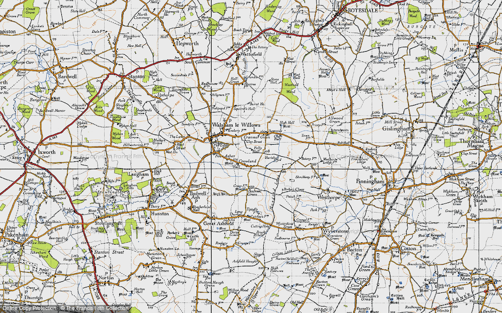 Old Map of Crownland, 1946 in 1946