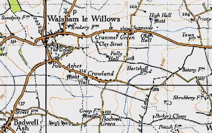 Old map of Crownland in 1946