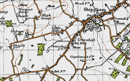 Old map of Crowshill in 1946