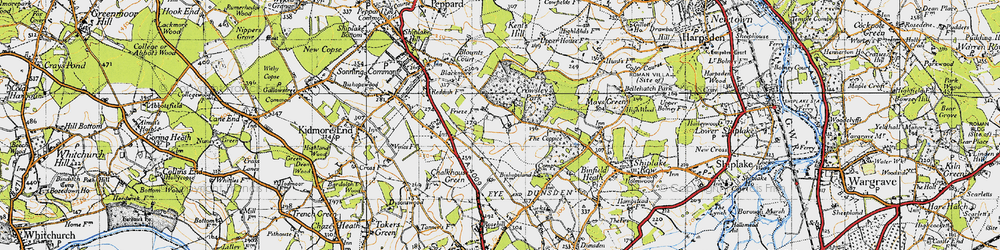 Old map of Crowsley in 1947