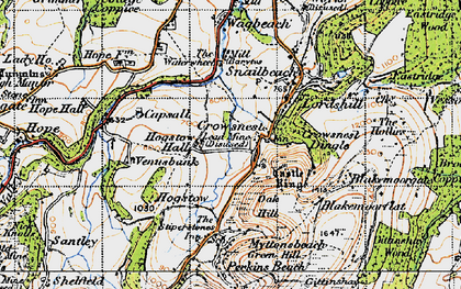 Old map of Crowsnest in 1947