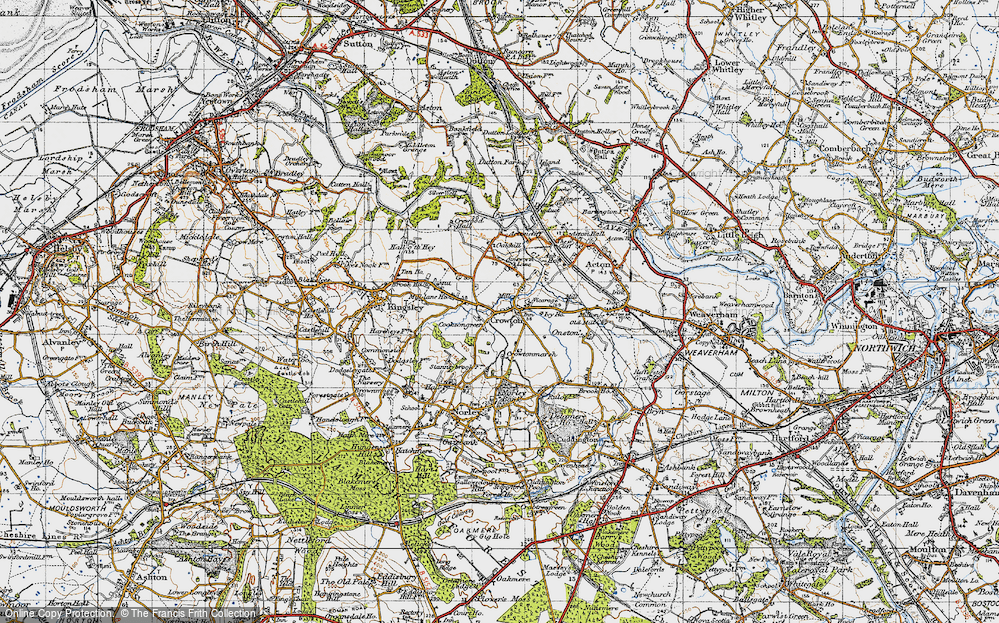 Old Map of Crowton, 1947 in 1947