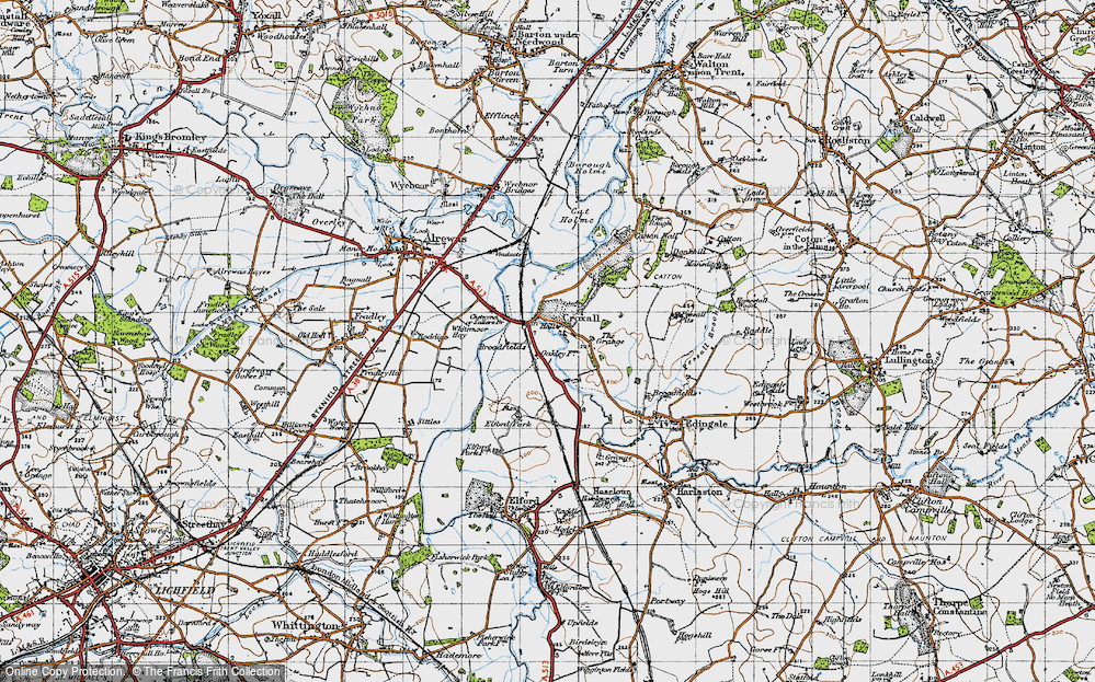 Old Map of Croxall, 1946 in 1946