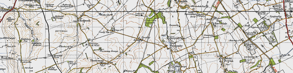 Old map of Croxby in 1946