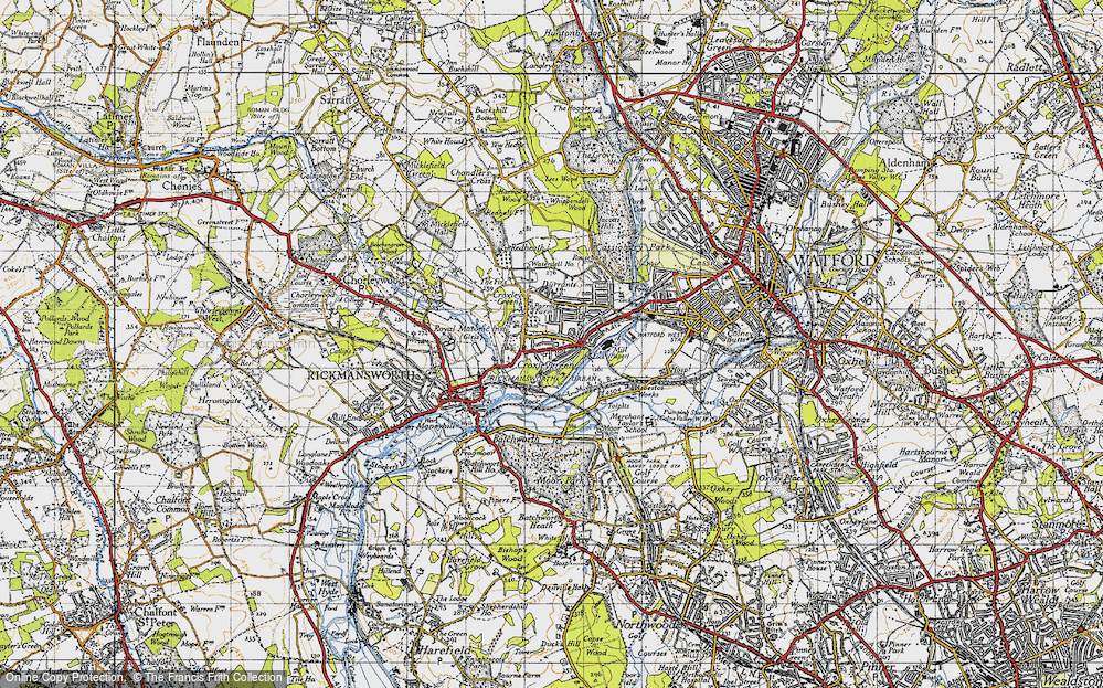 Old Map of Croxley Green, 1946 in 1946