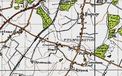 Old map of Croxton in 1946