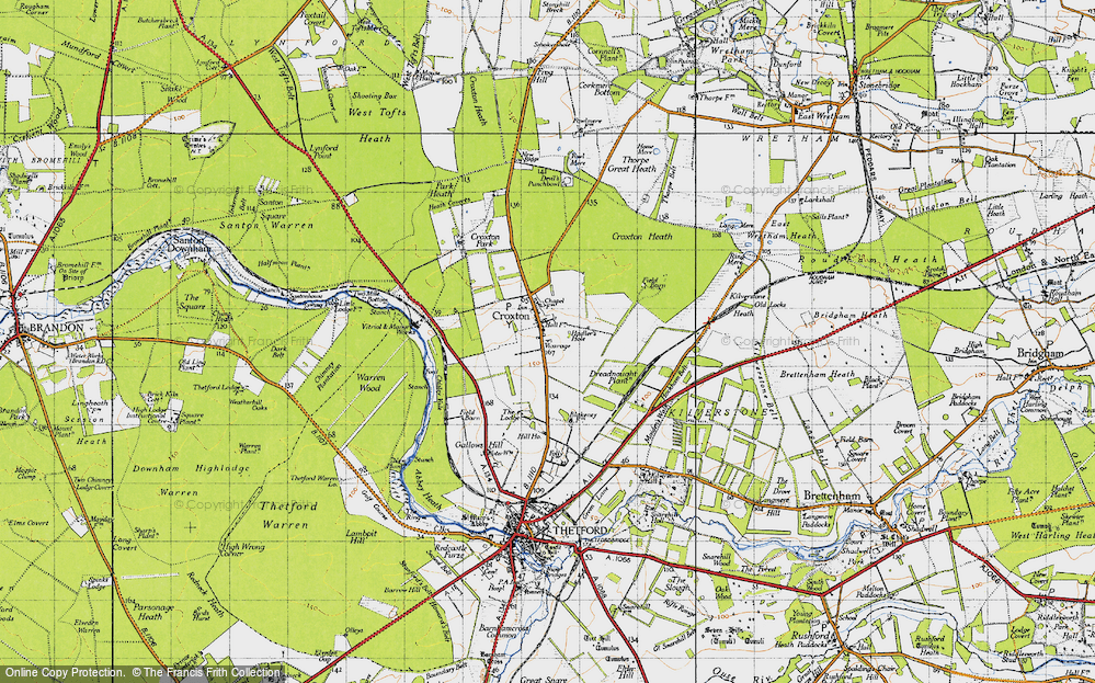Old Map of Croxton, 1946 in 1946