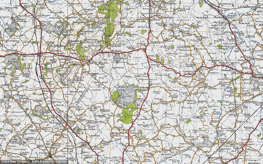 Old Map of Croxton Green, 1947 in 1947