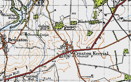 Old map of Croxton Kerrial in 1946