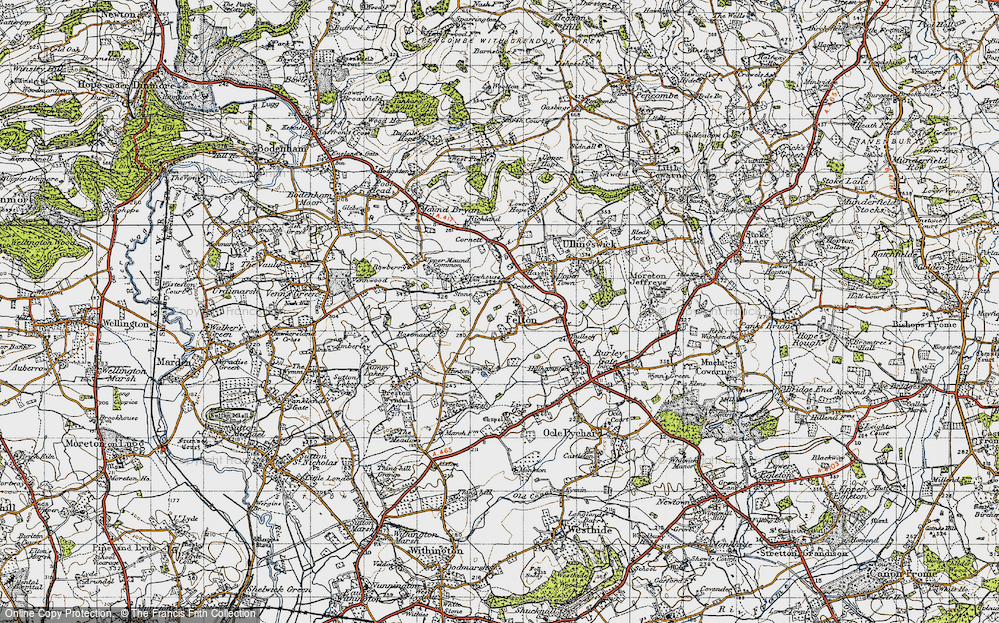 Old Map of Crozen, 1947 in 1947
