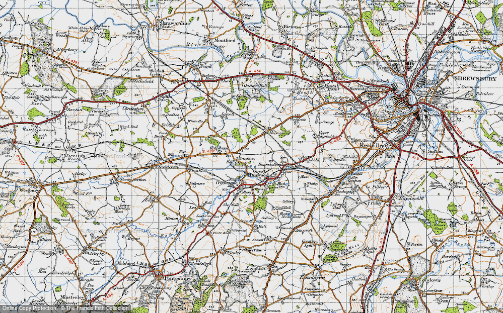 Old Map of Cruckton, 1947 in 1947