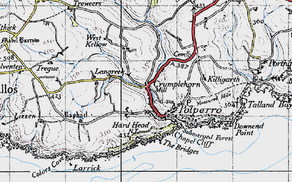 Old map of Crumplehorn in 1946