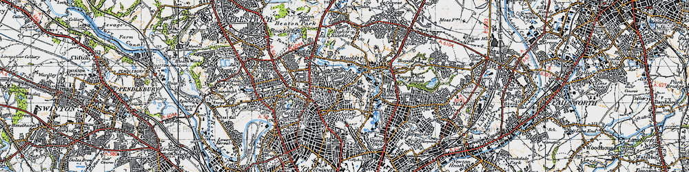Old map of Crumpsall in 1947