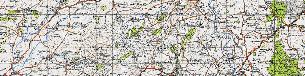 Old map of Crumpsbrook in 1947