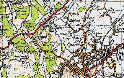 Old map of Crumpton Hill in 1947