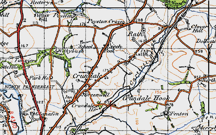 Old map of Crundale in 1946