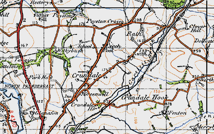 Old map of Cartlett Brook in 1946