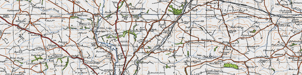 Old map of Crundale in 1946