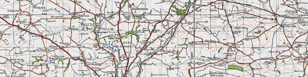 Old map of Cartlett Brook in 1946