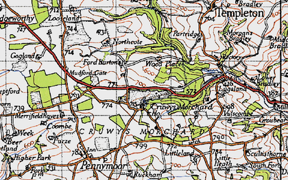 Old map of West Ruckham in 1946