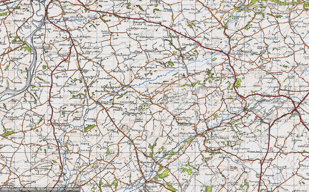 Old Map of Crwbin, 1946 in 1946