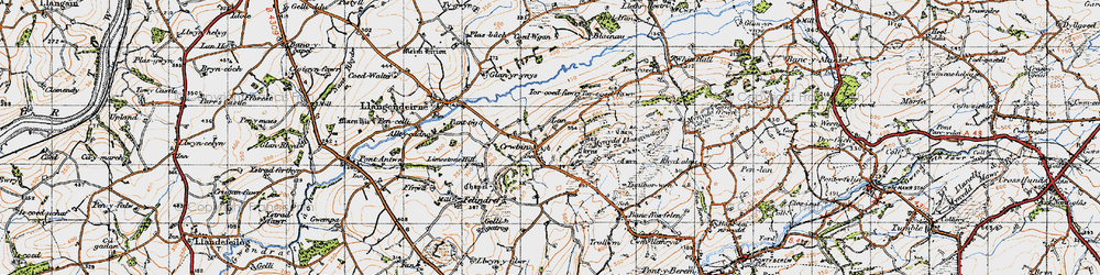 Old map of Crwbin in 1946
