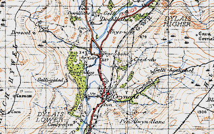Old map of Crynant in 1947