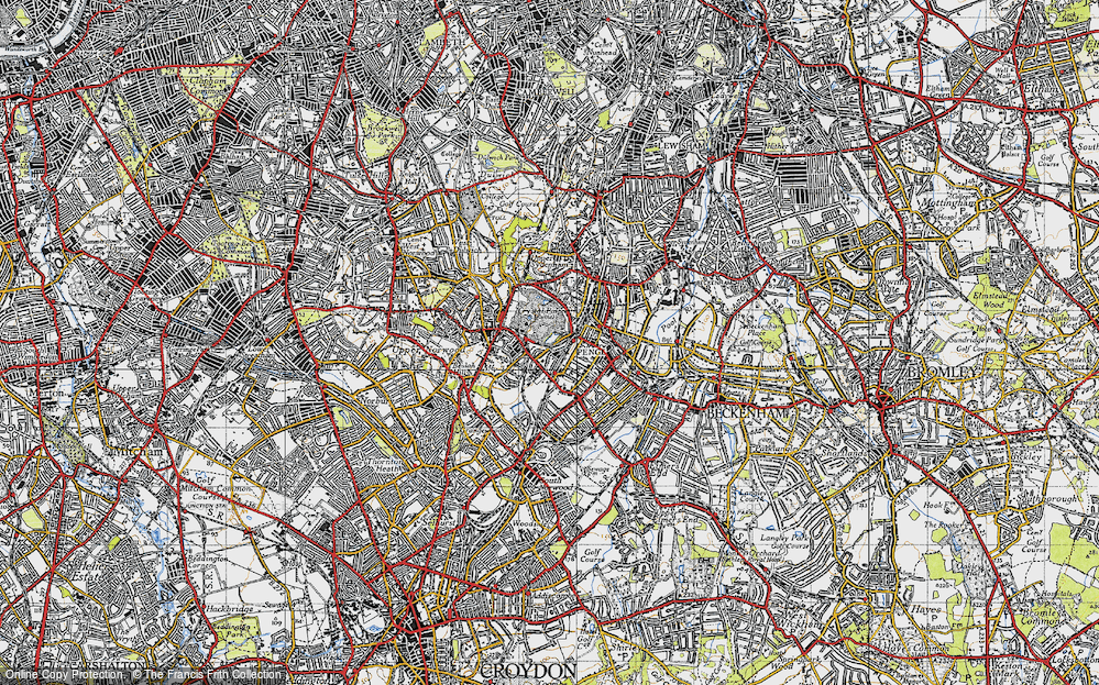 Old Map of Crystal Palace, 1946 in 1946