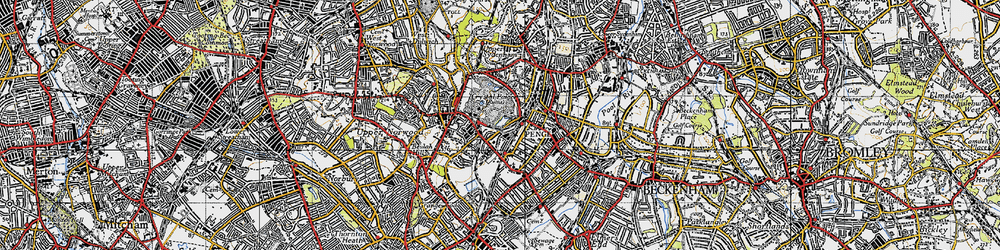 Old map of Crystal Palace in 1946
